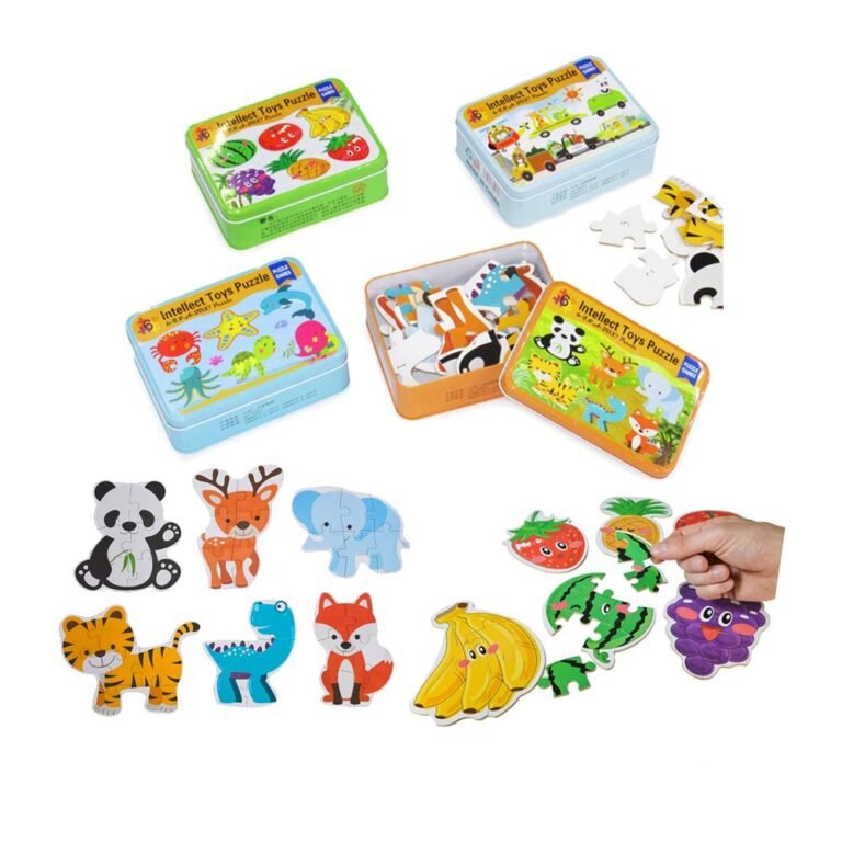 لعبة بازل في علبة معدن 