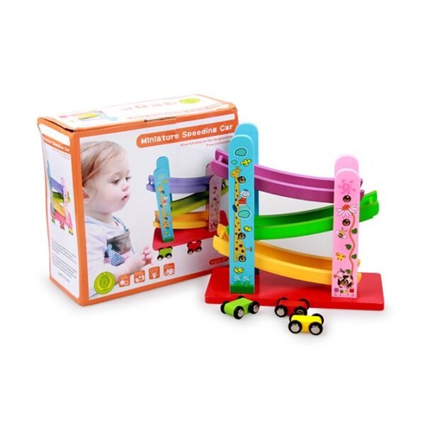 لعبة منحدر سيارات خشب