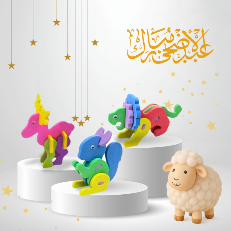 بازل حيوانات خشب في علبة