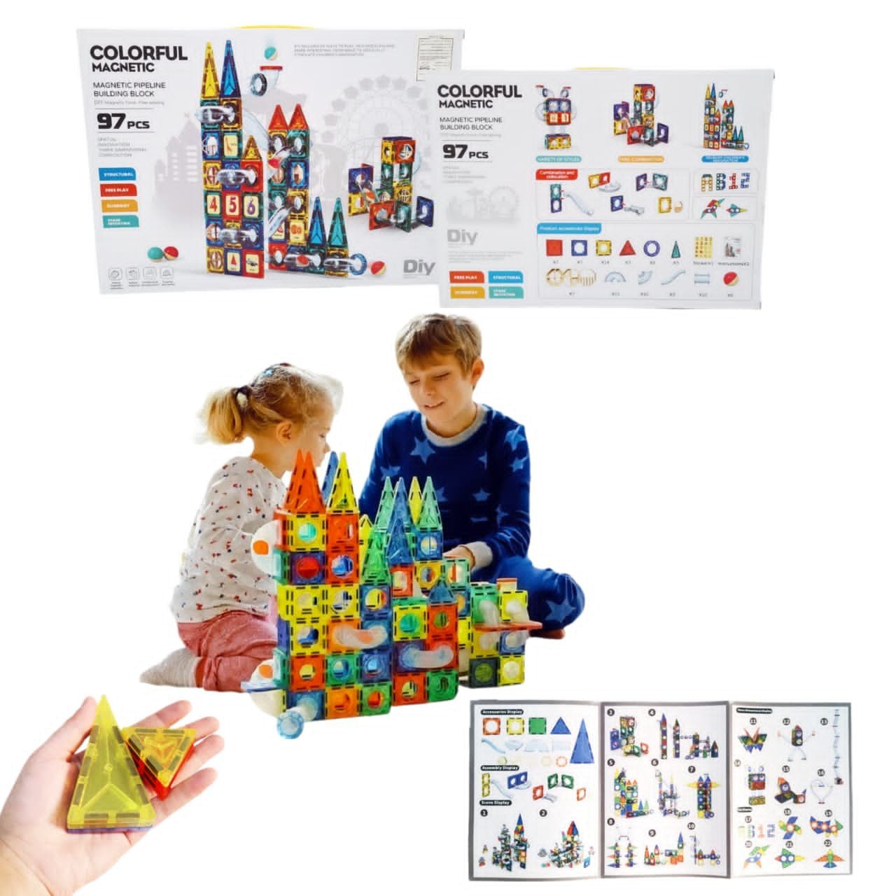 تركيبات مغناطيسية 97 قطعة