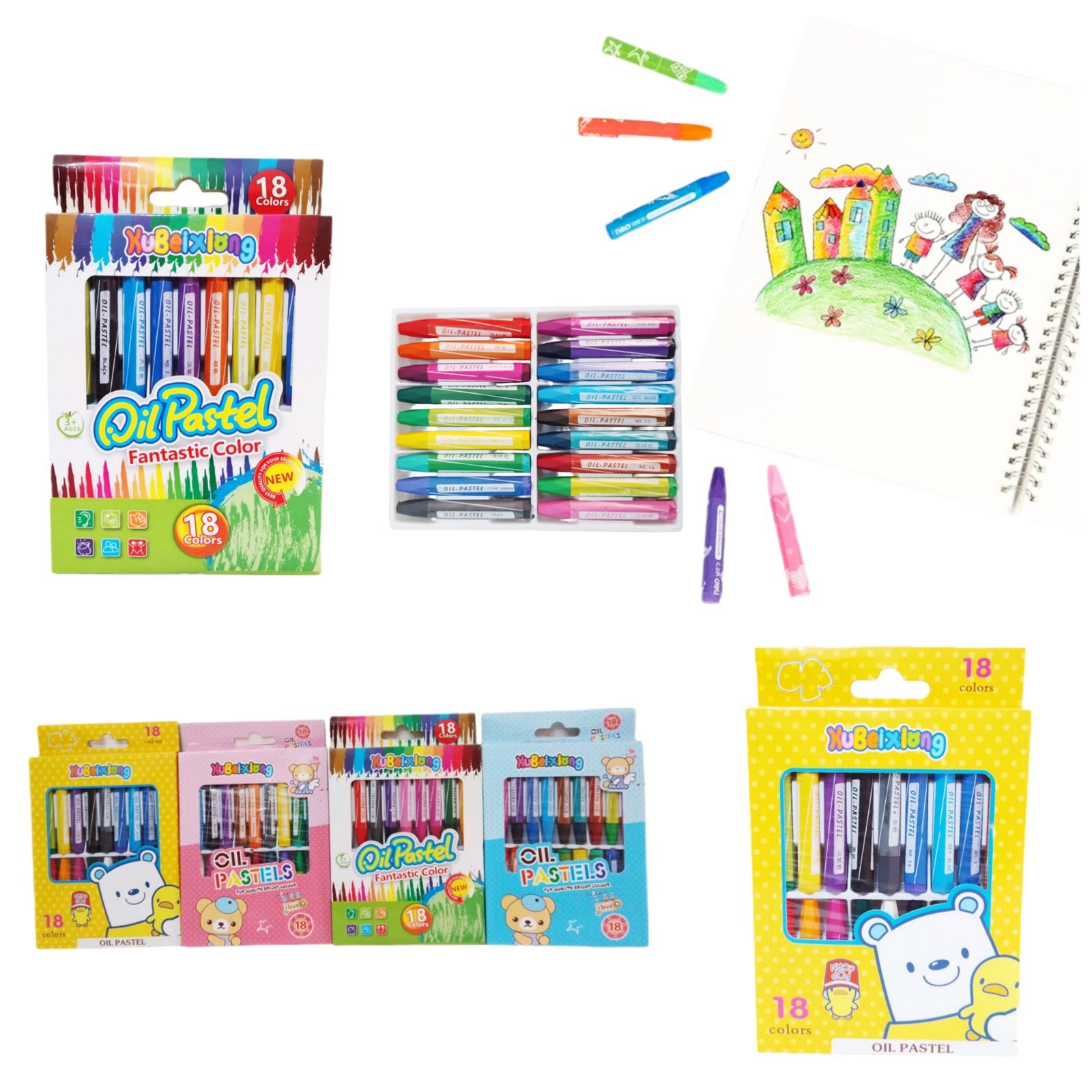 الوان شمع 18 قطعة