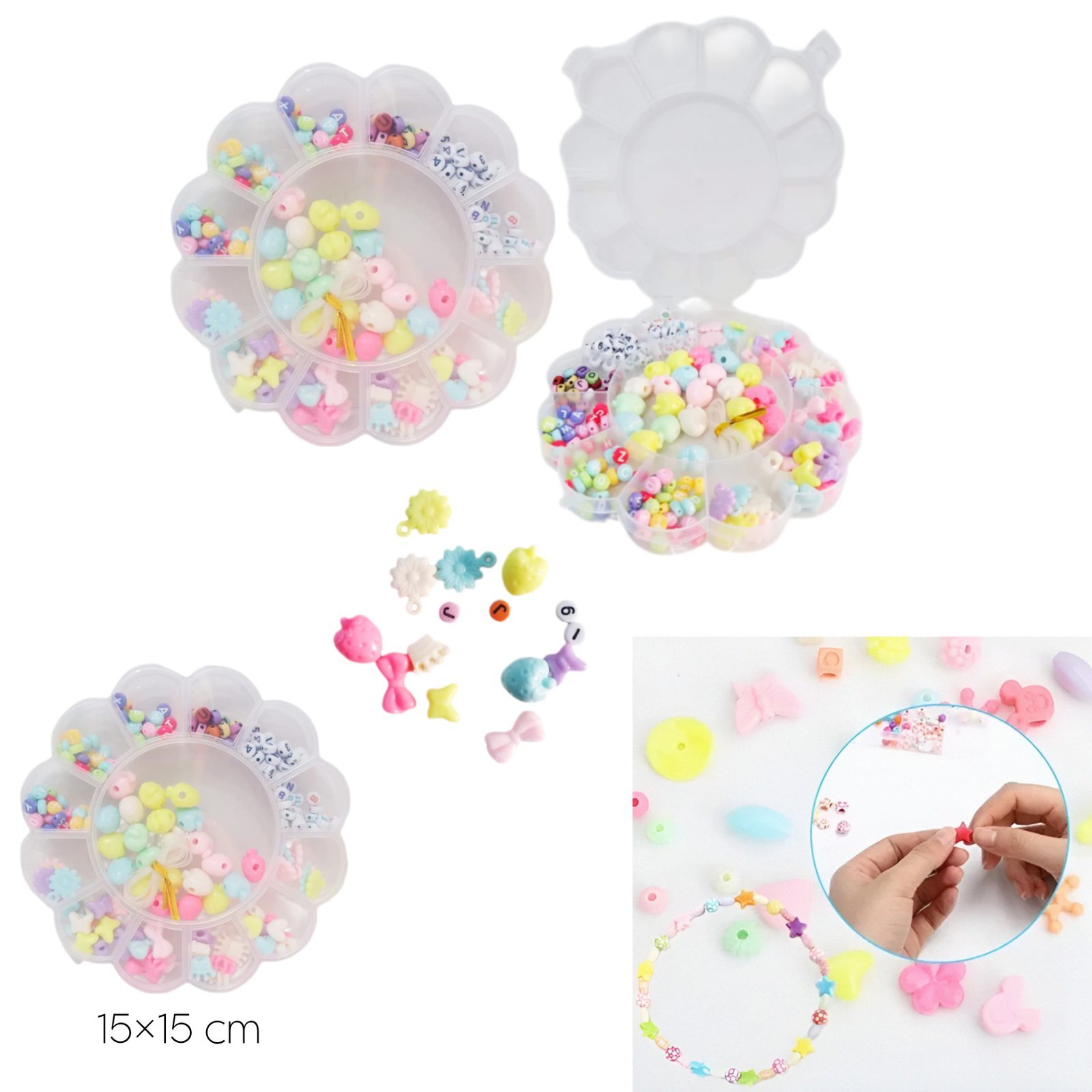 علبة خرز وردة