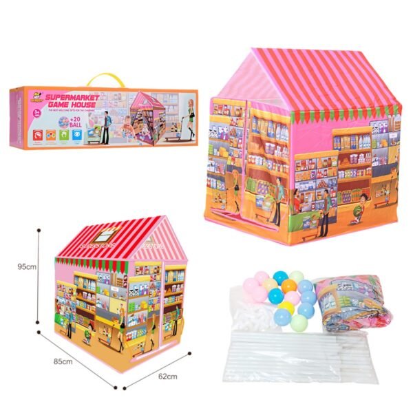 خيمة سوبر ماركت مع 20 كورة