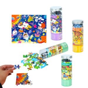 بازل في اسطوانة (130 قطعة خشب)