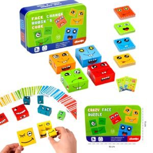 بازل تعبيرات وجه علبة اخضر